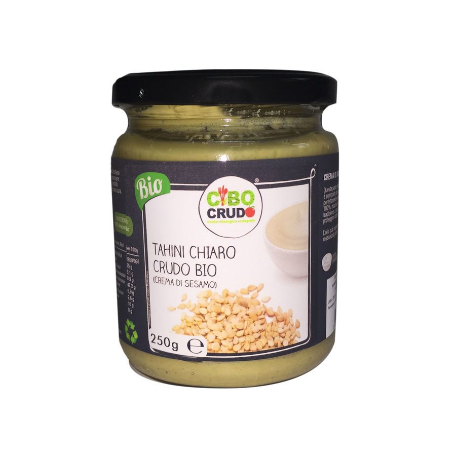 Tahini Chiaro (Burro di Sesamo Nero) Crudo Bio - Sesame Butter Raw Organic - 250g